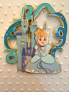 Cinderella Suzy LE 750 Disney Princess Castle Cuties PALM Jumbo Glitter Pin